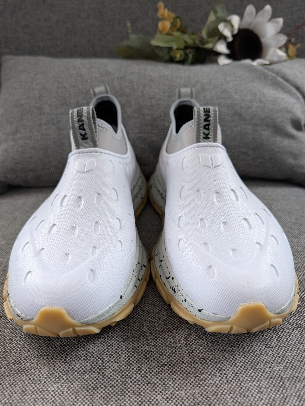 Kane Men's White Slip-On Athletic Sneakers - Picture 2 of 5
